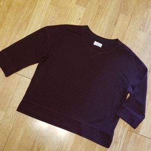 Lou & Grey Ottoman striped boxy cut  top sz M